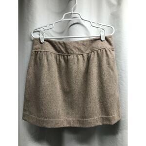 Gap Wool Blend Tan Skirt Size 6 Pleat Skirt Pockets